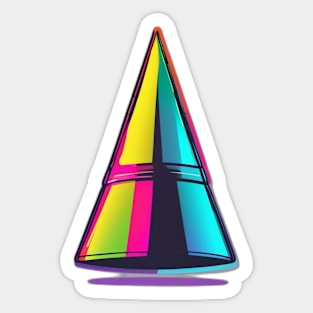 Neon Prism Spectrum - Vibrant Geometric Design No. 958 Sticker